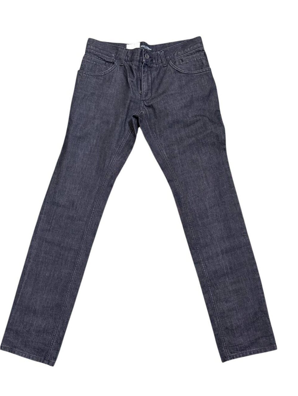 Dolce & Gabbana Slim Straight Black Denim 48/32
